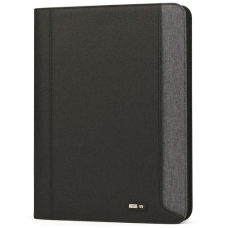 Portablocco Niji City Time formato A4 in tessuto bicolore, nero e grigio - 61500