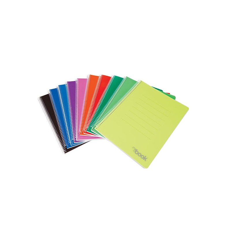 Quaderno Spiralato A5 MYBOOK FLUO 1R 80 fogli no fori 30/040-4 Quaderno Spiralato A5 MYBOOK FLUO 1R 80 fogli no fori 30/040-4