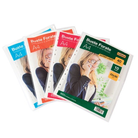 1 - Buste a foratura universale antiriflesso 22x30 cm 50 pz. 01/011