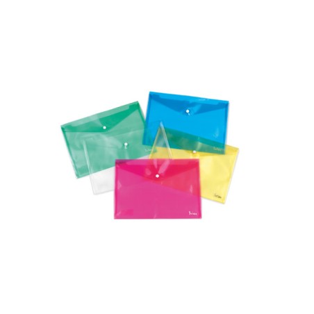 1 - ITERNET Busta portadocumenti con bottone colori ass. 5 pz. 7016