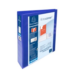 1 - EXACOMPTA Raccoglitore 4 anelli A4 D.40 display kreacover blu 51843BE