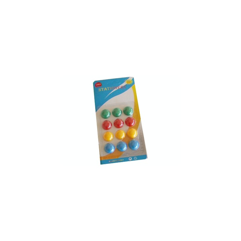 12 pz Magneti colorati per lavagna diametro 20 MM 12 pz Magneti colorati per lavagna diametro 20 MM