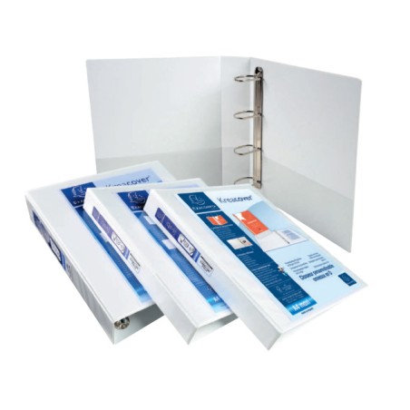 1 - EXACOMPTA Raccoglitore 4 anelli A4 D.40 display kreacover bianco 51843E