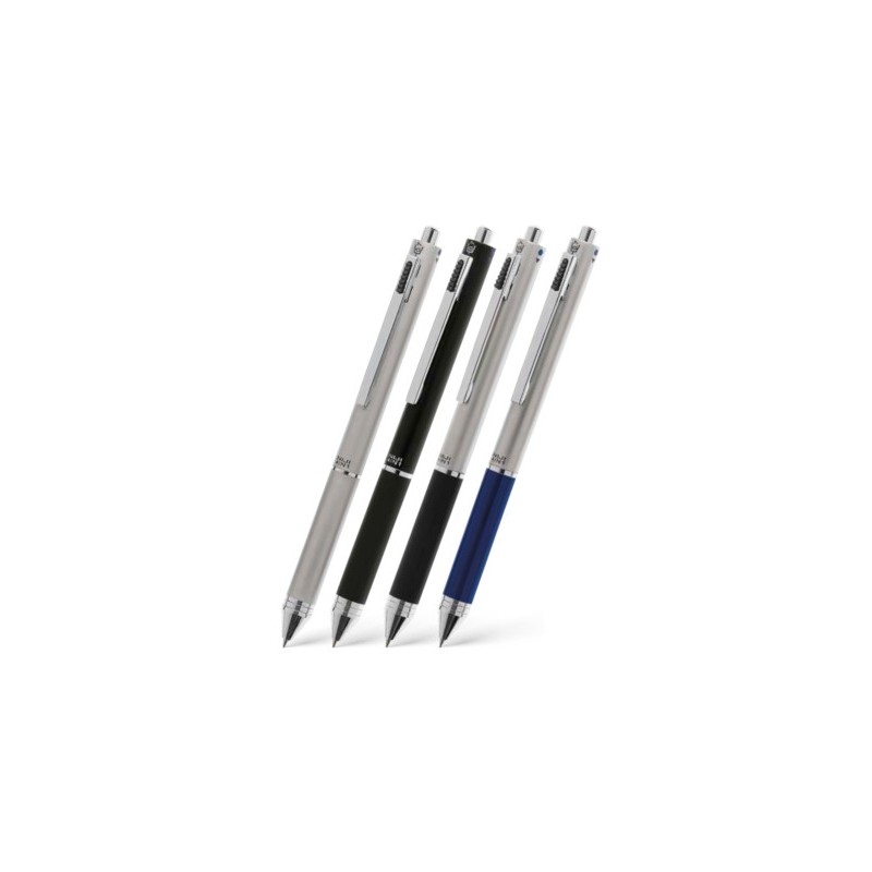 Penna multifunzione Niji Quad-Point 4 in 1, sfera blu, nera e rossa e portamine 0,5 mm, con astuccio - 4910 Penna multifunzione Niji Quad-Point 4 in 1, sfera blu, nera e rossa e portamine 0,5 mm, con astuccio - 4910