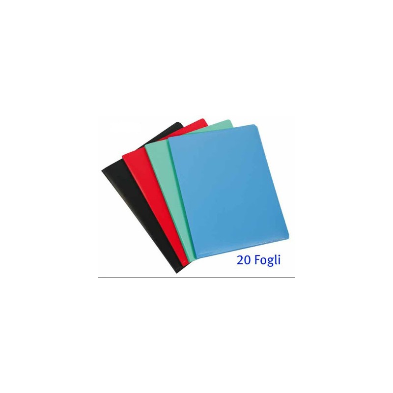 Portalistino copertina morbida A4 20 bustine colore nero 01/101 Portalistino copertina morbida A4 20 bustine colore nero 01/101