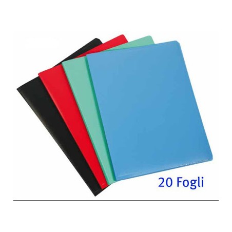 1 - Portalistino copertina morbida A4 20 bustine colore nero 01/101