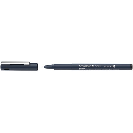 1 - SCHNEIDER 10 pz Penna disegno tecnico Pictus 0,3 colore nero 197301