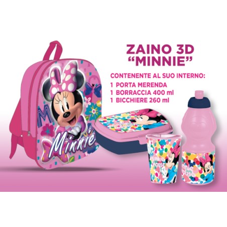 1 - ZAINETTO 3D MINNIE C/ACCESSORI VP1277MN