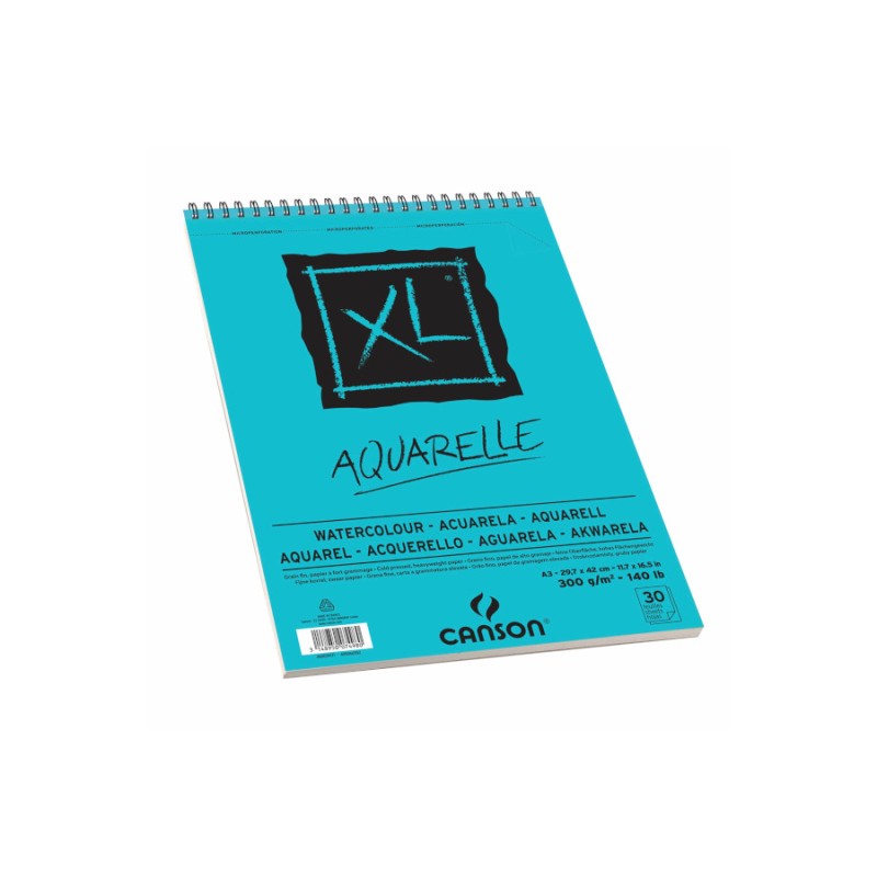 Canson album spiralato per acquerello XL Aquarelle A3 300 g/m² 30 fogli C400039171 Canson album spiralato per acquerello XL Aquarelle A3 300 g/m² 30 fogli C400039171