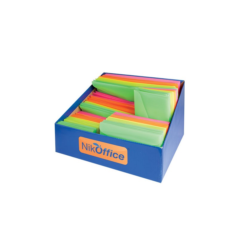 Busta portadocumenti con bottone colori ass. 120 pz. 01/214/ENEON