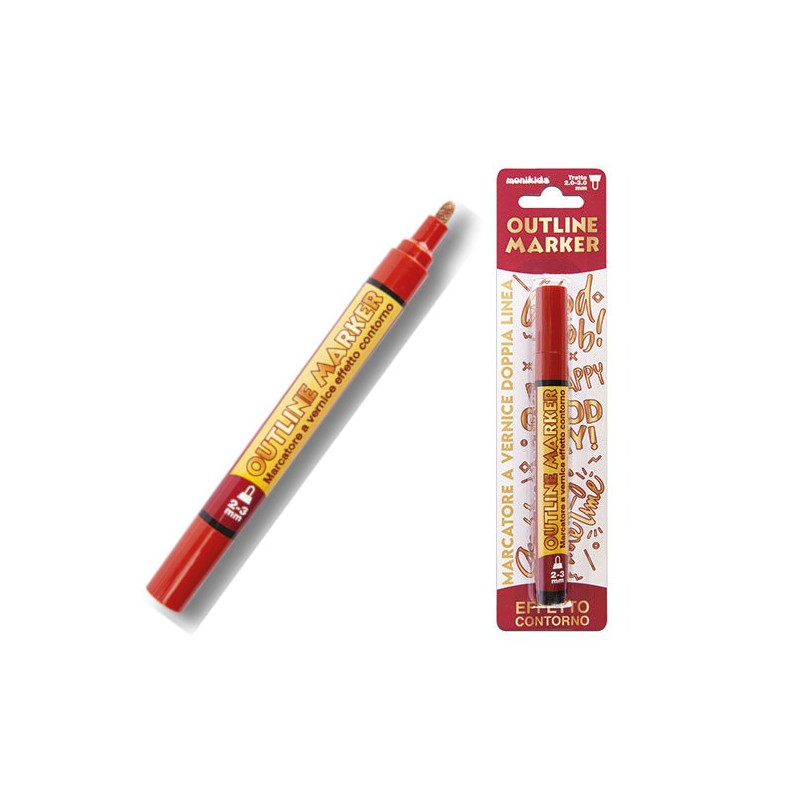 MARKER PEN DOUBLE LINE ORO/ROSSO 2/3mm 20/215 MARKER PEN DOUBLE LINE ORO/ROSSO 2/3mm 20/215