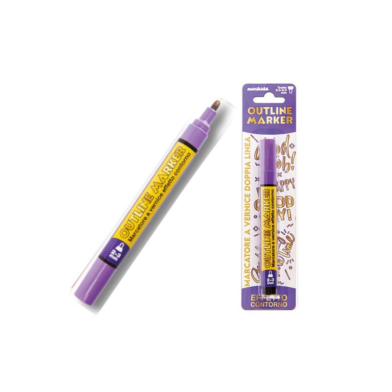 MARKER PEN DOUBLE LINE ORO/VIOLA 2/3mm 20/216 MARKER PEN DOUBLE LINE ORO/VIOLA 2/3mm 20/216