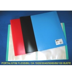 1 - O.P. Portalistino copertina morbida colore blu OP5.106 A4 40 bustine