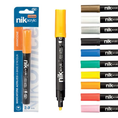 1 - Pennarello Marker acrilico 2/3MM colore bianco 20/159