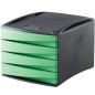FELLOWES 2 pezzi Cassettiera 4 cassetti verde acido 00190 FELLOWES 2 pezzi Cassettiera 4 cassetti verde acido 00190