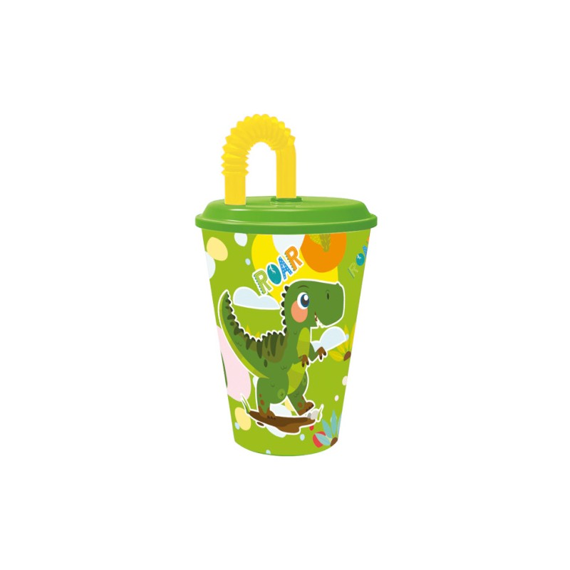 BICCHIERE DINOSAURO C/CANNUCCIA ml.430 ST07552