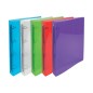 Exacompta Raccoglitore a 4 Anelli Crystal D. 30 mm 22x30 cm Colori Assortiti Trasparenti 51298E
