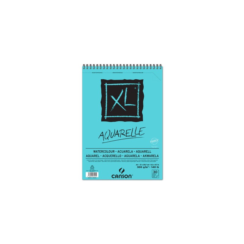 Canson album spiralato per acquerello XL Aquarelle A4 300 g/m² 30 fogli C400039170 Canson album spiralato per acquerello XL Aquarelle A4 300 g/m² 30 fogli C400039170