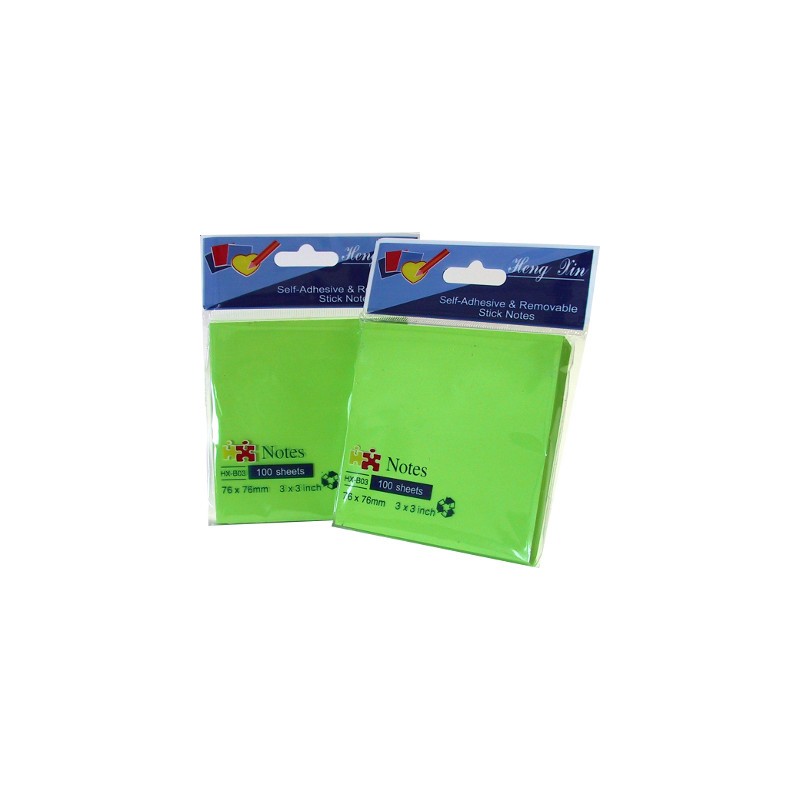 12 Pezzi Blocco Adesivo Post-it 76X76 Verde Fluo HX-B03 12 Pezzi Blocco Adesivo Post-it 76X76 Verde Fluo HX-B03