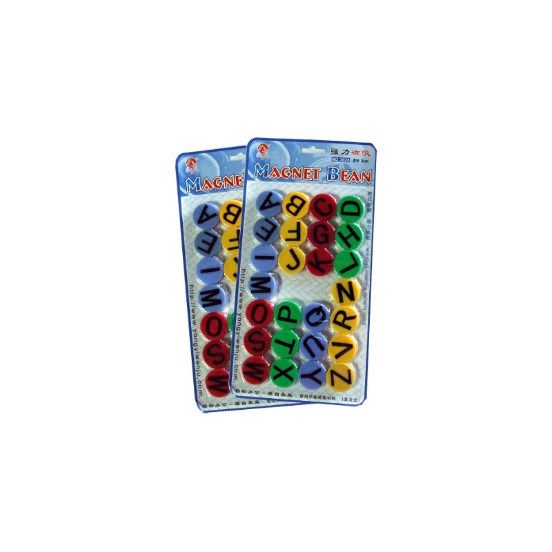 26 pz Magneti con lettere A-Z in 4 colori diametro 30 MM 3026 26 pz Magneti con lettere A-Z in 4 colori diametro 30 MM 3026