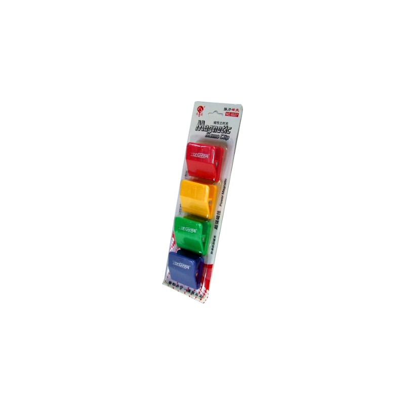 Conf.4 pz Molla Fermacarte magnetica 37 mm - Colori Assortiti 6027 Conf.4 pz Molla Fermacarte magnetica 37 mm - Colori Assortiti 6027