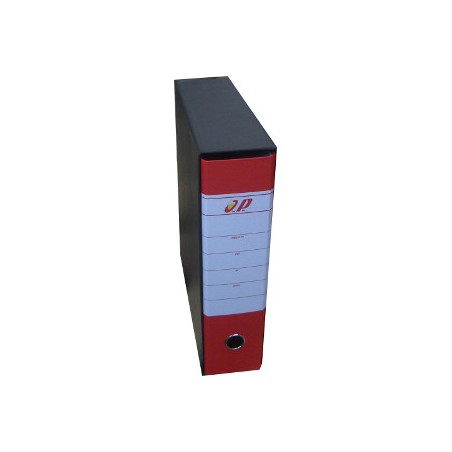 1 - O.P. Registratore d'archivio con custodia protocollo d.8 rosso OP