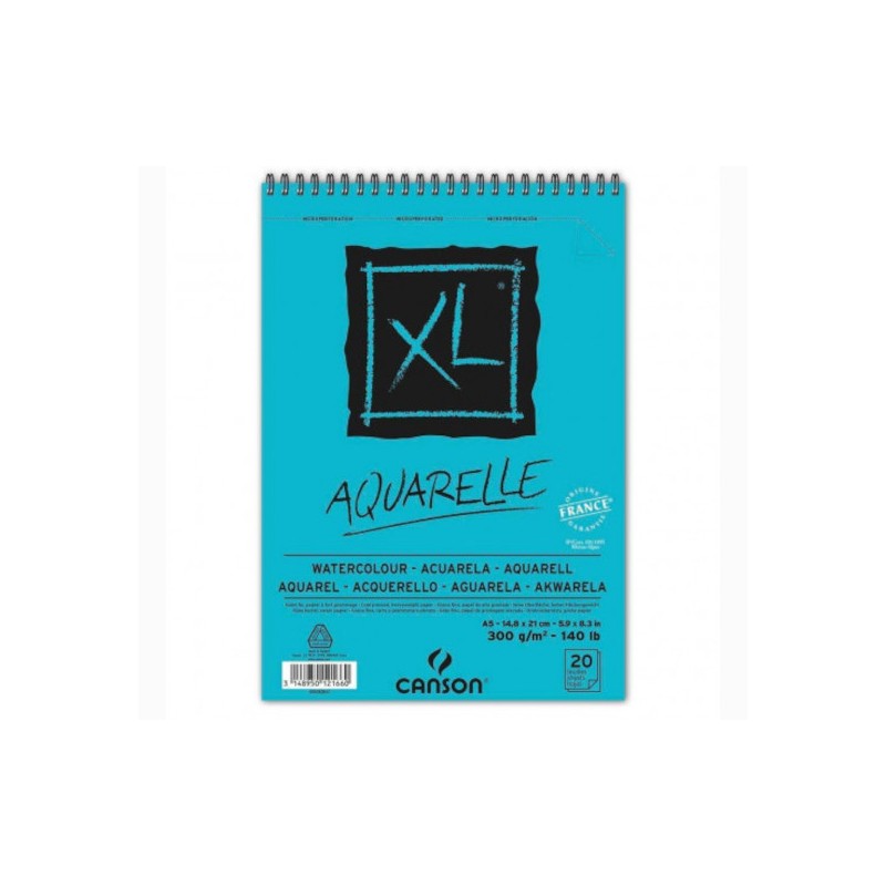 Canson album spiralato per acquerello XL Aquarelle A5 300 g/m² 20 fogli C400082843 Canson album spiralato per acquerello XL Aquarelle A5 300 g/m² 20 fogli C400082843