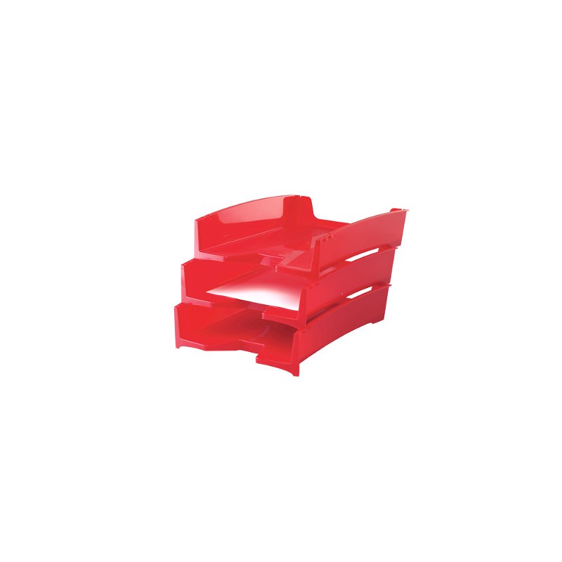 FELLOWES G2DESK Vaschetta per Corrispondenza Impilabile Rosso 085 FELLOWES G2DESK Vaschetta per Corrispondenza Impilabile Rosso 085