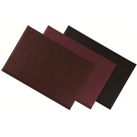 Sottomano da scrivania Niji doppio in ecopelle, 48x32 cm, colore marrone - 2190-M