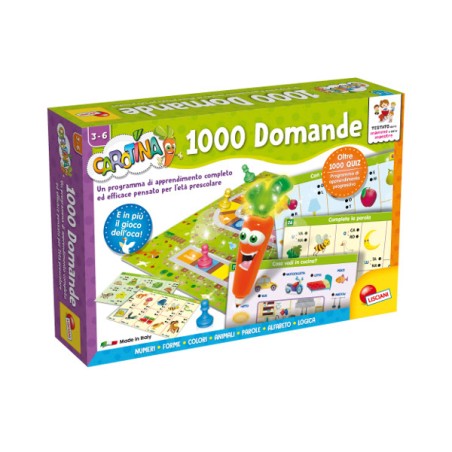 1 - LISCIANI - CAROTINA PENNA PARLANTE 1000 DOMANDE 49363 Gioco Educativo per bambini e prima infanzia