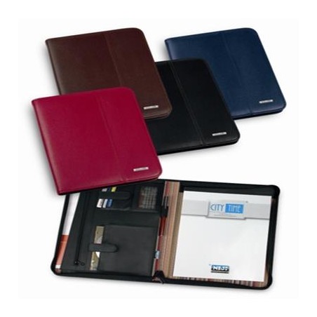 Portablocco Niji City Time Professional con zip e tasche interne, colore marrone - 4851-M