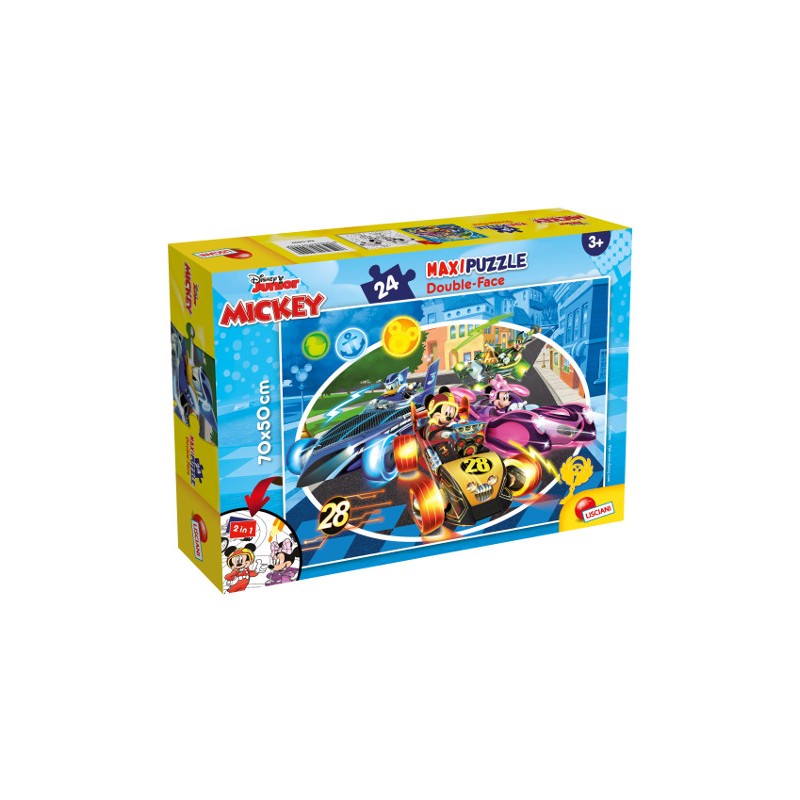 LISCIANI - PUZZLE DOUBLE FACE SUPERMAXI MICKEY 70X50 24PZ 74099 Gioco interattivo per bambini +3A LISCIANI - PUZZLE DOUBLE FACE SUPERMAXI MICKEY 70X50 24PZ 74099 Gioco interattivo per bambini +3A