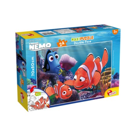 1 - LISCIANI - PUZZLE DOUBLE FACE SUPERMAXI NEMO 70X50 24PZ 74112 Gioco interattivo per bambini +3A