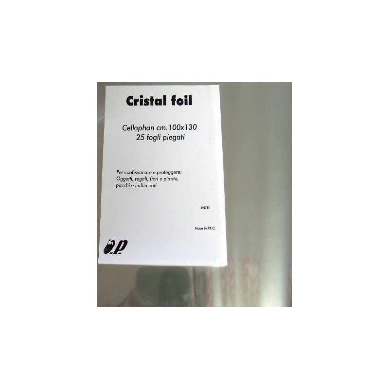 CELLOPHAN 100X130 -25 FG CRISTAL FOIL CELLOPHAN 100X130 -25 FG CRISTAL FOIL