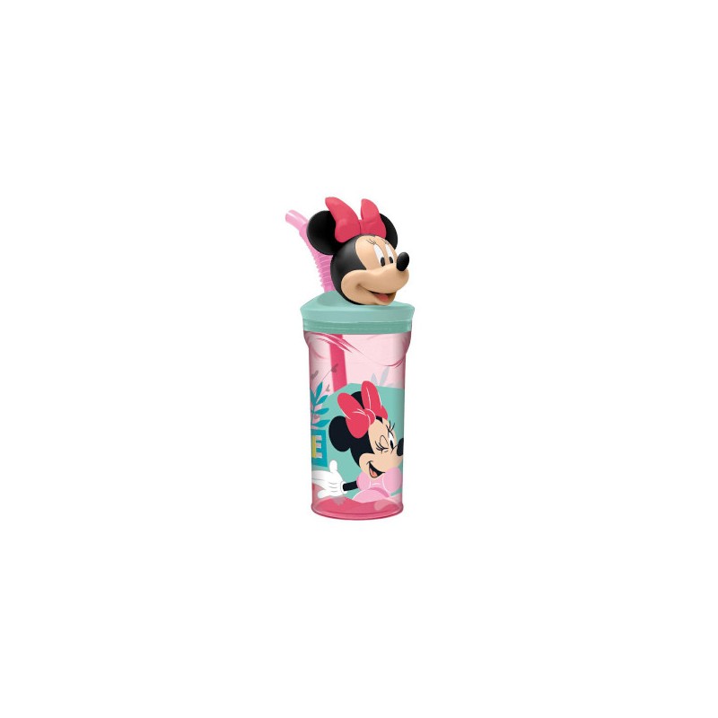 BICCHIERE TRITAN MINNIE C/CANNUCC. 3D ST74466 BICCHIERE TRITAN MINNIE C/CANNUCC. 3D ST74466