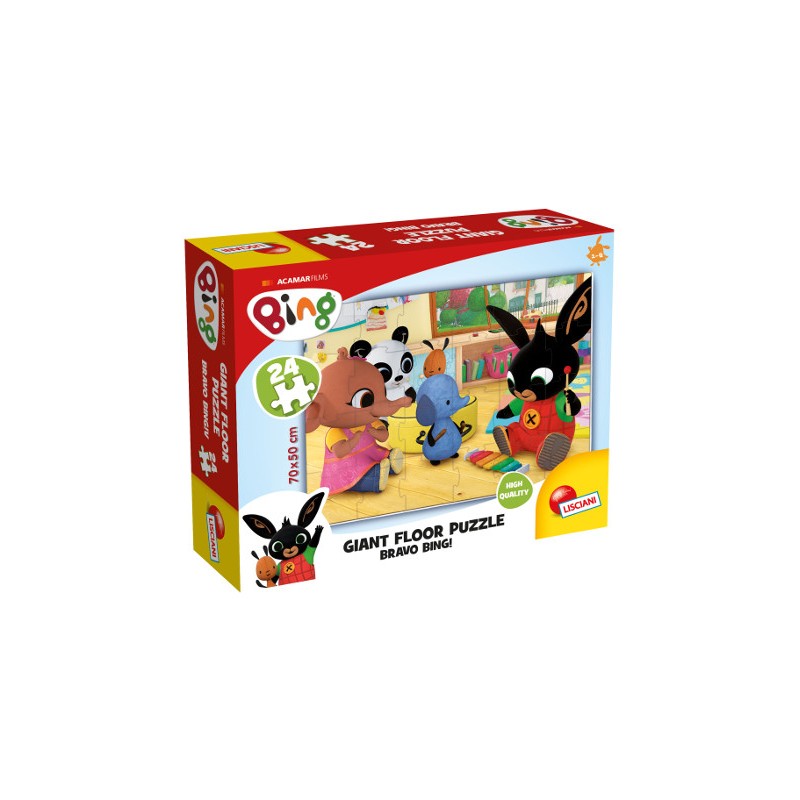 LISCIANI BING GIANT FLOOR 75805 - BRAVO BING! Puzzle da pavimento per bambini 24pz 70x50cm LISCIANI BING GIANT FLOOR 75805 - BRAVO BING! Puzzle da pavimento per bambini 24pz 70x50cm