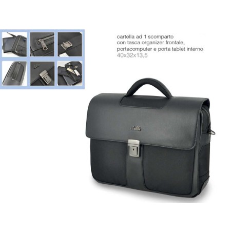 1 - BORSA 1 SCOMP.+SCOMP.TABLET+TASCA NERO 7645