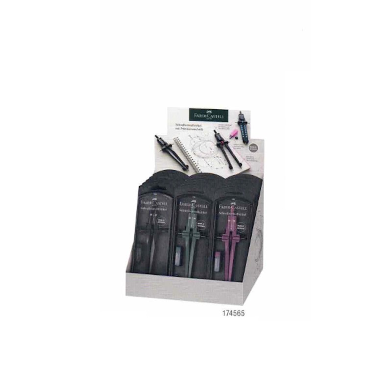 Faber-Castell Compassi Quick Stream Expo con Regolazione Rapida 15 Pz 174565 Faber-Castell Compassi Quick Stream Expo con Regolazione Rapida 15 Pz 174565