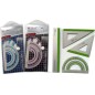 SET SQUADRE Riga Goniometro in Metallo COLOR BJ-3601 SET SQUADRE Riga Goniometro in Metallo COLOR BJ-3601