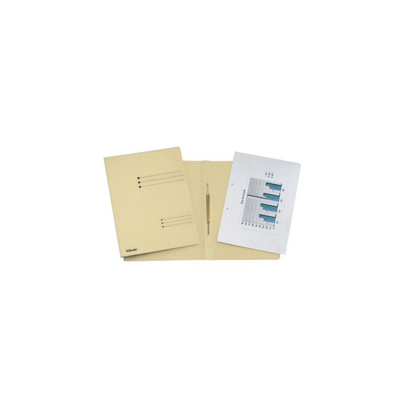 Cartellina portadocumenti Esselte Rapid File ad aghi in cartoncino giallo, formato A4 - 621055