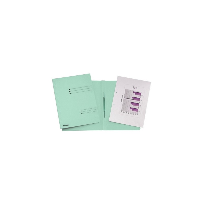 Cartellina portadocumenti Esselte Rapid File ad aghi in cartoncino verde, formato A4 - 621058 Cartellina portadocumenti Esselte Rapid File ad aghi in cartoncino verde, formato A4 - 621058