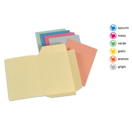 1 - ARCA 50 pz Cartelline per atti 3 lembi azzurro 0224