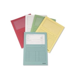 Cartellina Leitz Manilla con finestra trasparente 22x31 cm rossa, per documenti protocollo - 39500325