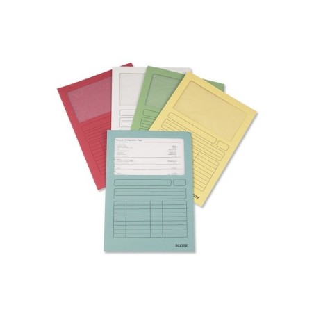 Cartellina Leitz Manilla con finestra trasparente 22x31 cm rossa, per documenti protocollo - 39500325