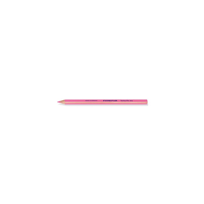 Staedtler Textsurfer Dry 12 Evidenziatore secco matita triangolare rosa fluorescente 128-64/23 Staedtler Textsurfer Dry 12 Evidenziatore secco matita triangolare rosa fluorescente 128-64/23
