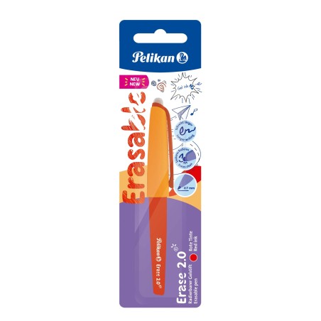 1 - BIRO PELIKAN ERASE 2.0 07 ROSSO CANCELLABILE 9582420