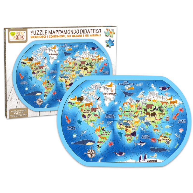 TEOREMA FATTO DI LEGNO - PUZZLE MAPPAMONDO 40638 TEOREMA FATTO DI LEGNO - PUZZLE MAPPAMONDO 40638