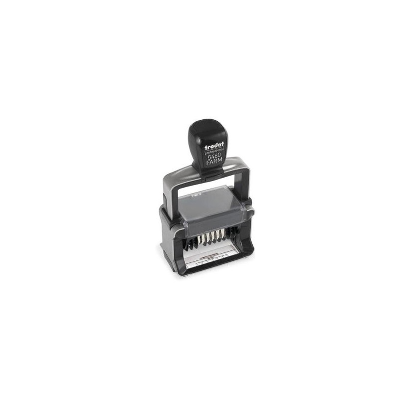 TRODAT Timbro Datario Auroinchiostrante PRINTY 5460/FARM PROFESSIONAL con piastra 56x33mm, colore Nero TRODAT Timbro Datario Auroinchiostrante PRINTY 5460/FARM PROFESSIONAL con piastra 56x33mm, colore Nero