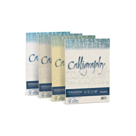 1 - PERGAMENA A4 NATURALE GR.190 -250pz CALLIGRAPHY A69Q374