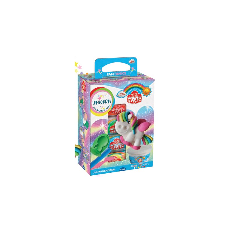 Didò Giocacrea Fantamici Unicorn pasta modellabile 350 g con accessori F361000 Didò Giocacrea Fantamici Unicorn pasta modellabile 350 g con accessori F361000
